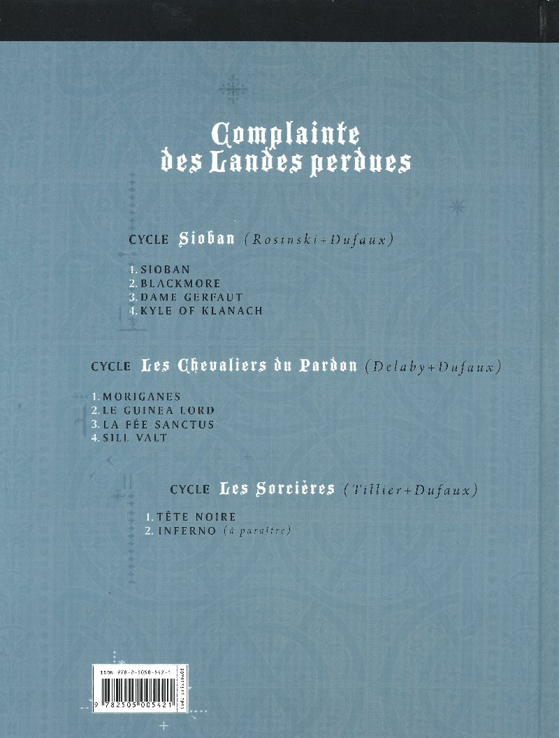 Verso de l'album Complainte des Landes perdues Tome 4 Sioban 4 - Kyle of Klanach