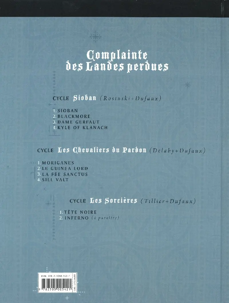Verso de l'album Complainte des Landes perdues Sioban Tome 4 Kyle of Klanach
