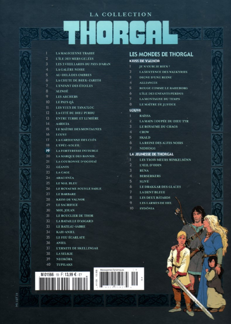 Verso de l'album Thorgal - La collection Tome 19 La forteresse invisible