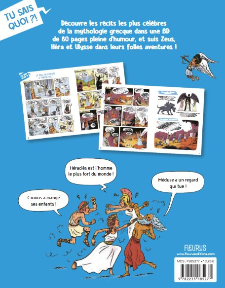 Verso de l'album Tu sais quoi ?! Tome 1 La mythologie grecque