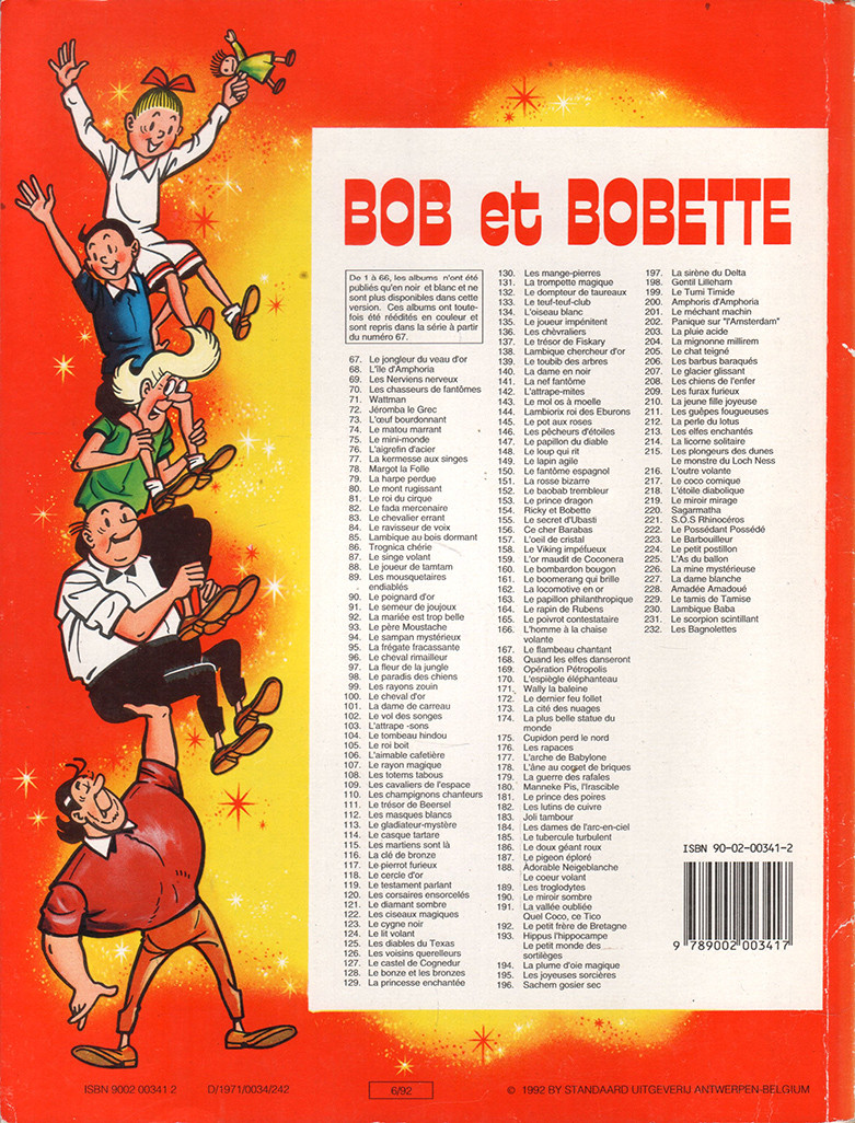 Verso de l'album Bob et Bobette Tome 122 Les ciseaux magiques