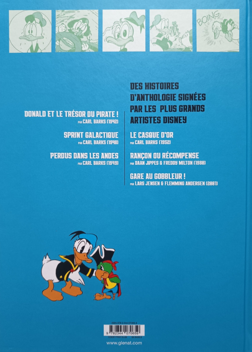 Verso de l'album Les âges d'or de Donald Tome 2