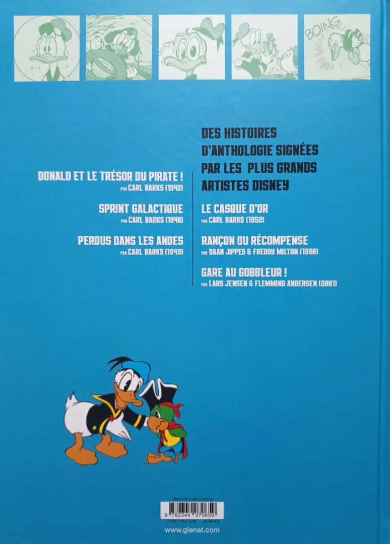 Verso de l'album Les âges d'or de Donald Tome 2