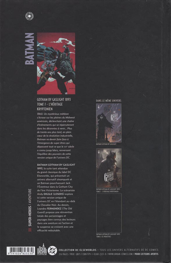 Verso de l'album Batman - Gotham by Gaslight 1893 Tome 1 L'héritage kryptonien