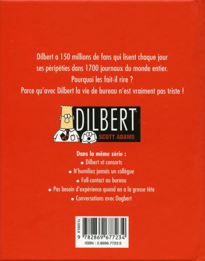 Verso de l'album Dilbert Vents d'Ouest Tome 1 Le Boss : imbuvable, intouchable et fier de l'être