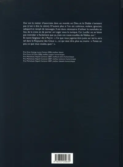 Verso de l'album Dom Zauker exorciste Tome 1