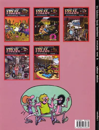 Verso de l'album Les Fabuleux Freak Brothers Intégrale Artefact Tome 6 Intégrale
