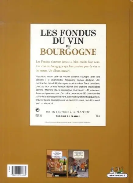 Verso de l'album Les Fondus du vin Tome 1 Bourgogne