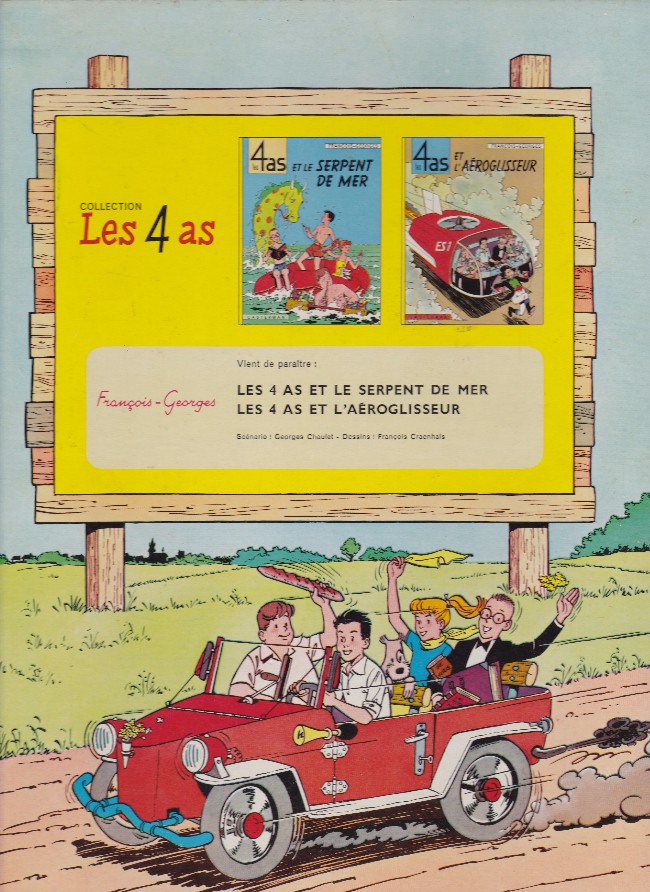 Verso de l'album Les 4 as Tome 2 Les 4 as et l'aéroglisseur