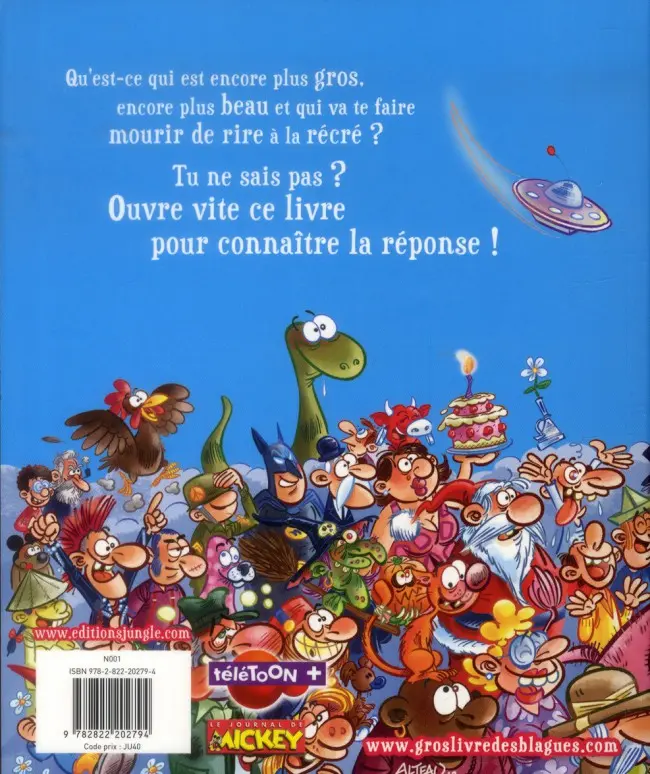 Verso de l'album Le Gros livre des blagues Tome 2
