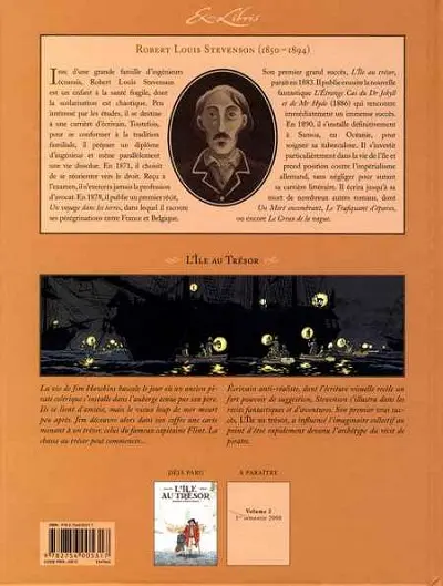 Verso de l'album L'Île au trésor Volume 1