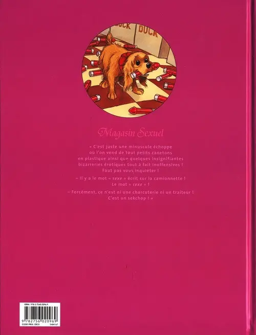 Verso de l'album Magasin Sexuel Tome 1