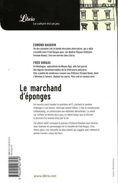 Verso de l'album Le marchand d'éponges
