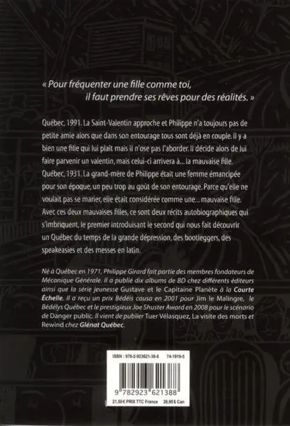 Verso de l'album La Mauvaise Fille