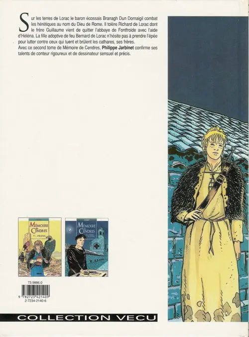 Verso de l'album Mémoire de Cendres Tome 2 Cœur de Pierre