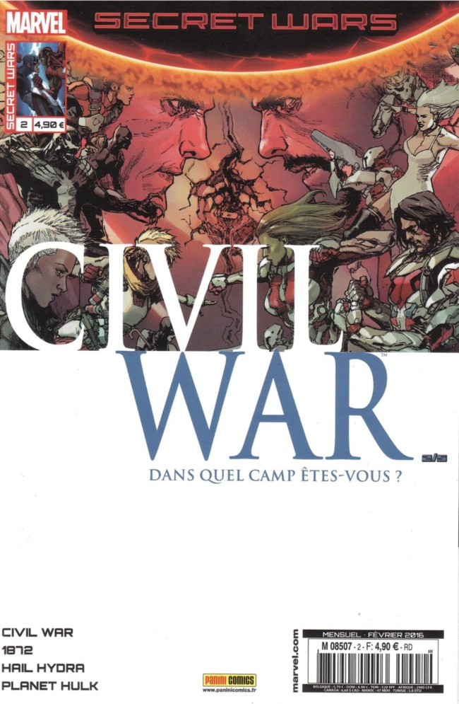 Couverture de l'album Secret Wars : Civil War Tome 2 Premiers mouvements