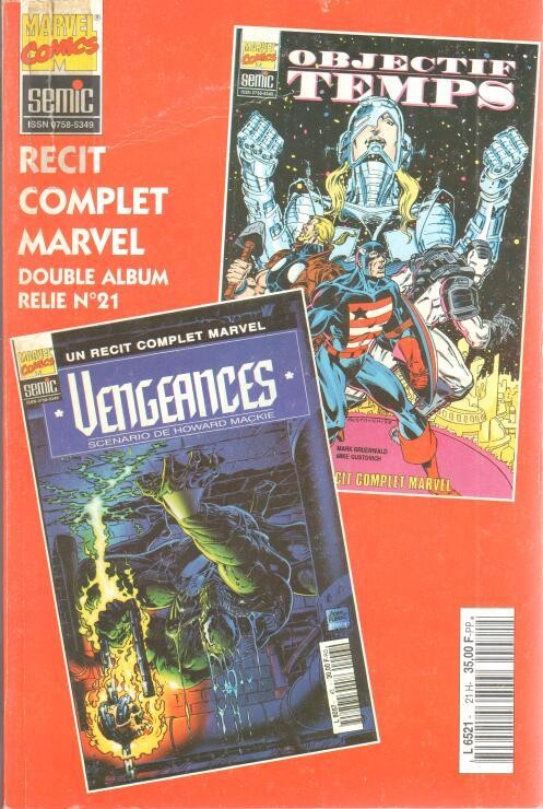 Couverture de l'album Récits Complets Marvel Album N° 21