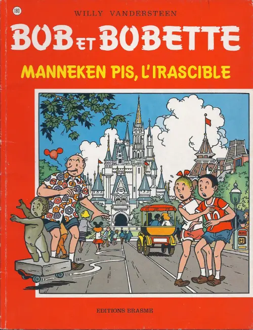 Couverture de l'album Bob et Bobette Tome 180 Manneken Pis, l'irascible