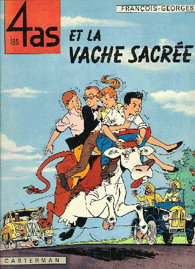 Couverture de l'album Les 4 as Tome 3 Les 4 as et la vache sacrée