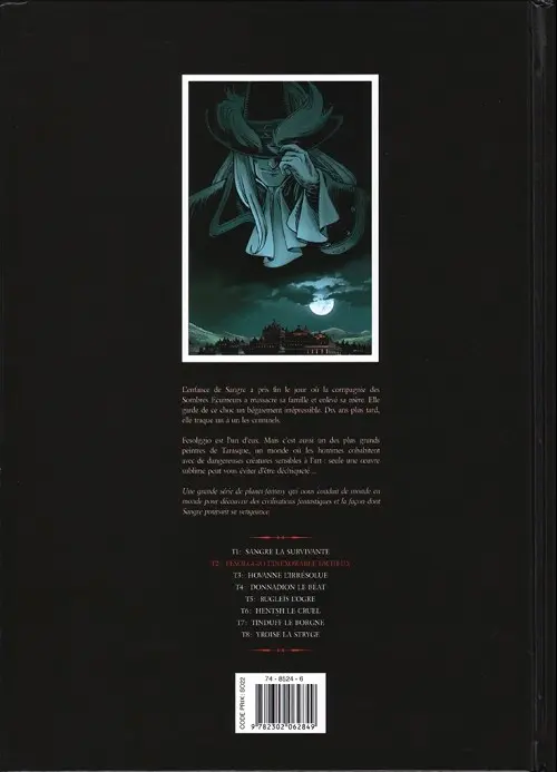 Verso de l'album Sangre Tome 2 Fesolggio l'inexorable fâcheux