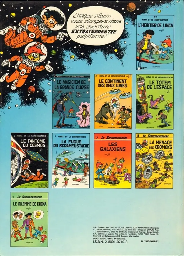 Verso de l'album Le Scrameustache Tome 9 Le dilemme de Khéna