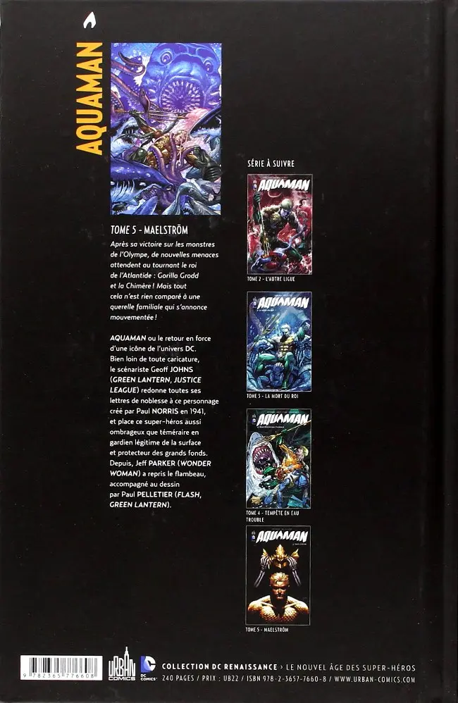 Verso de l'album Aquaman Tome 5 Maelström