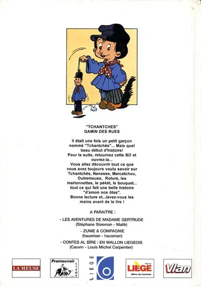 Verso de l'album Tchantchès Tome 2 Gamin des rues