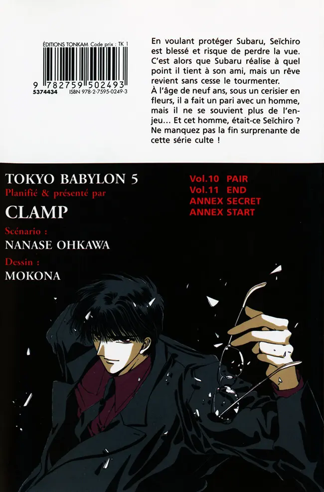 Verso de l'album Tokyo Babylon Réédition 5