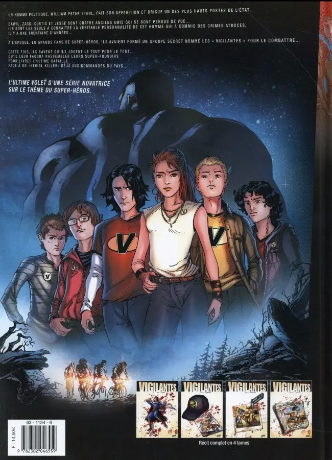 Verso de l'album Vigilantes Tome 4 Super-héros
