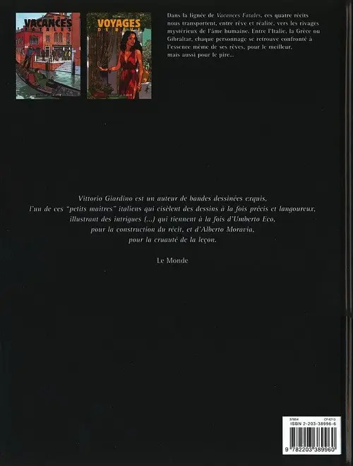 Verso de l'album Voyages de rêve