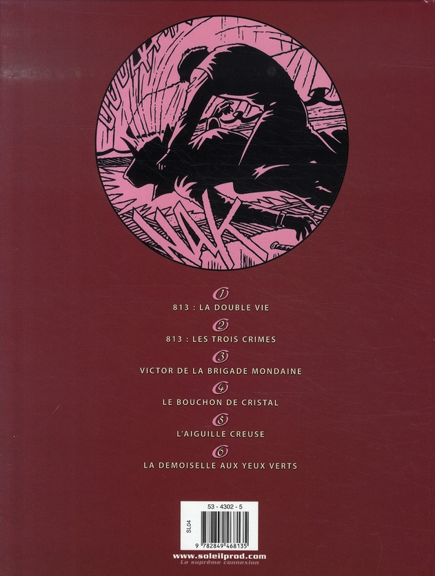 Verso de l'album Arsène Lupin Soleil Tome 2 813 : Les trois crimes