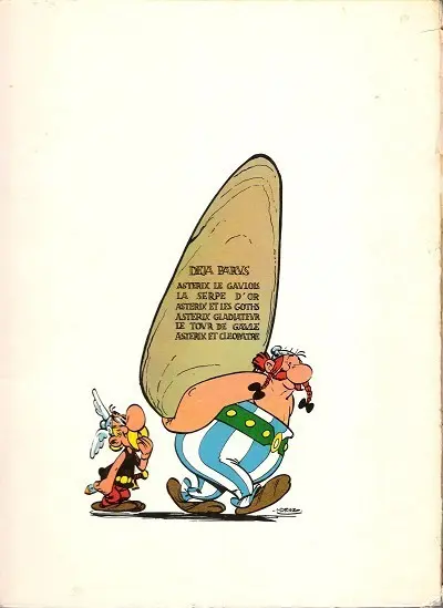 Verso de l'album Astérix Tome 5 Le tour de Gaule d'Astérix