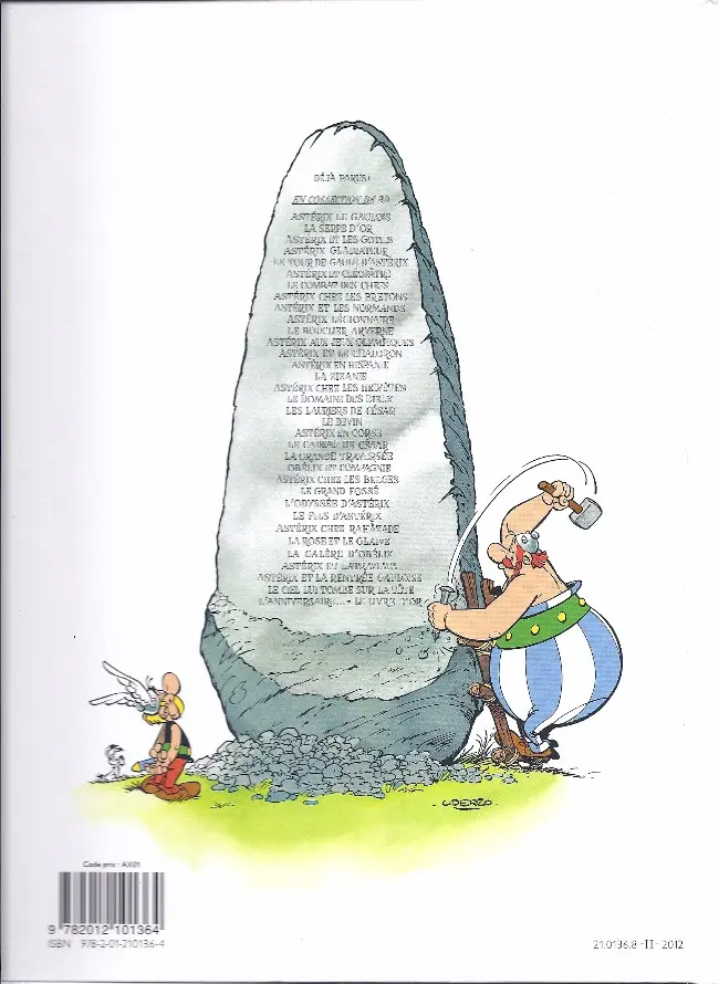 Verso de l'album Astérix Tome 4 Astérix gladiateur