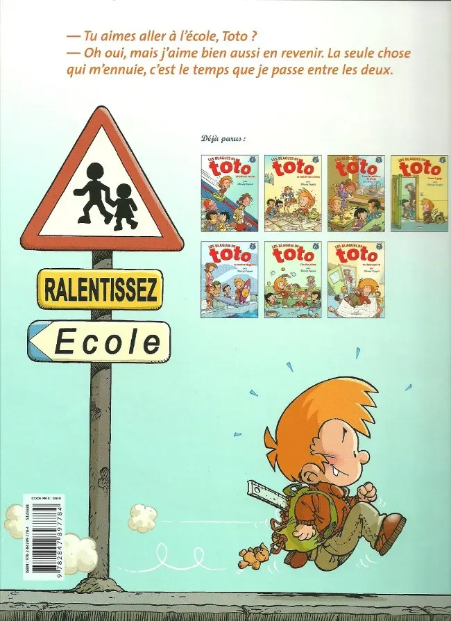 Verso de l'album Les Blagues de Toto Tome 3 Sous les cahiers, la plage