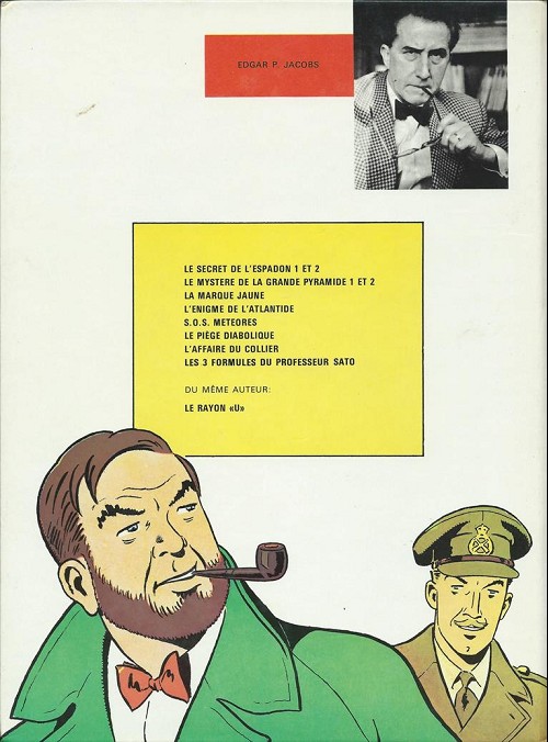 Verso de l'album Blake et Mortimer Tome 3 Le Mystère de la Grande Pyramide - 1re partie