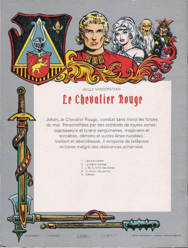 Verso de l'album Le Chevalier Rouge Tome 3 L'île du fond des temps