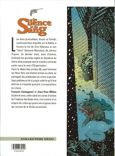 Verso de l'album De silence et de sang Tome 5 Les 7 piliers du chaos