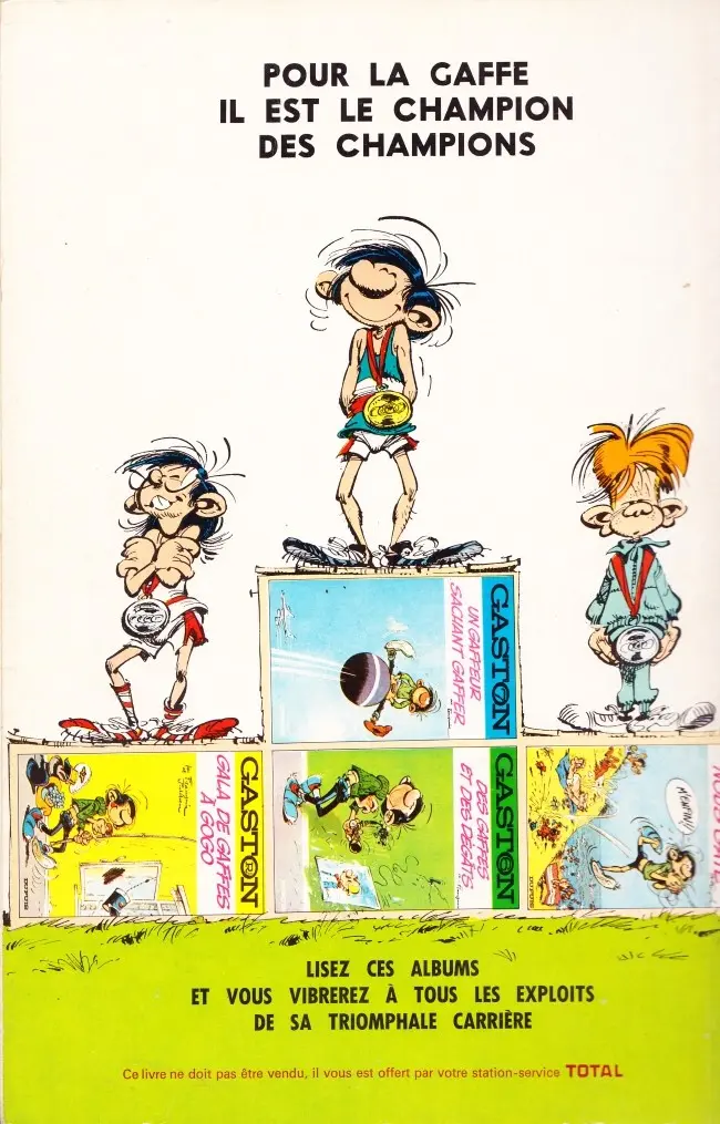 Verso de l'album Gaston Tome 9 Le cas Lagaffe