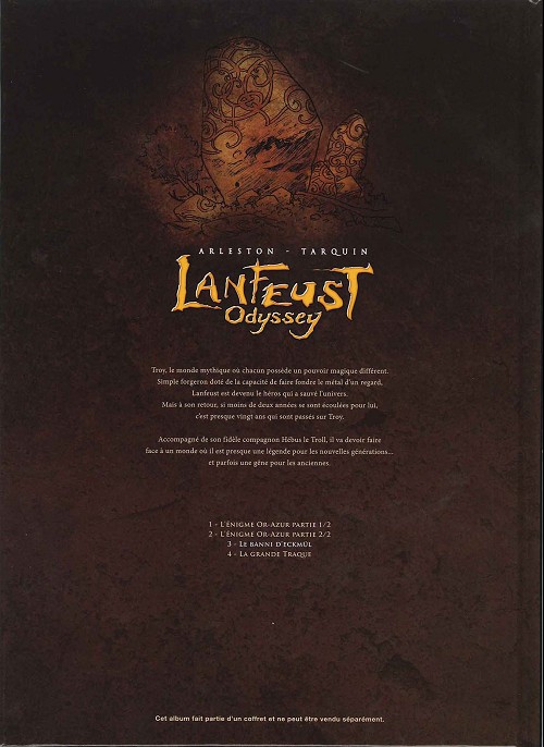 Verso de l'album Lanfeust Odyssey Tome 3 Le banni d'eckmül