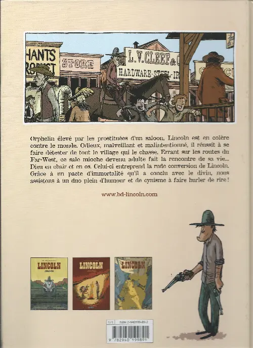 Verso de l'album Lincoln Tome 1 Crâne de bois