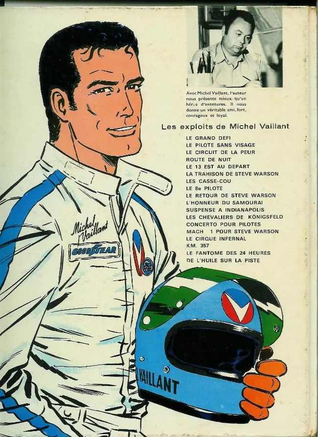 Verso de l'album Michel Vaillant Tome 6 La trahison de Steve Warson
