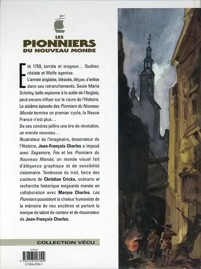 Verso de l'album Les Pionniers du Nouveau Monde Tome 6 La mort du loup