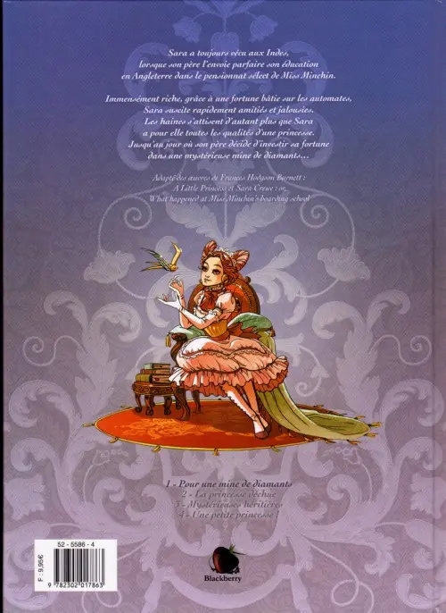 Verso de l'album Princesse Sara Tome 1 Pour une mine de diamants