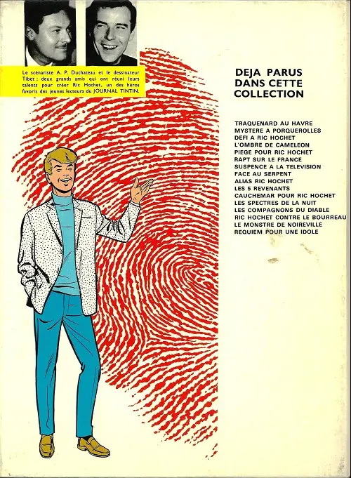 Verso de l'album Ric Hochet Tome 7 Suspense à la télévision