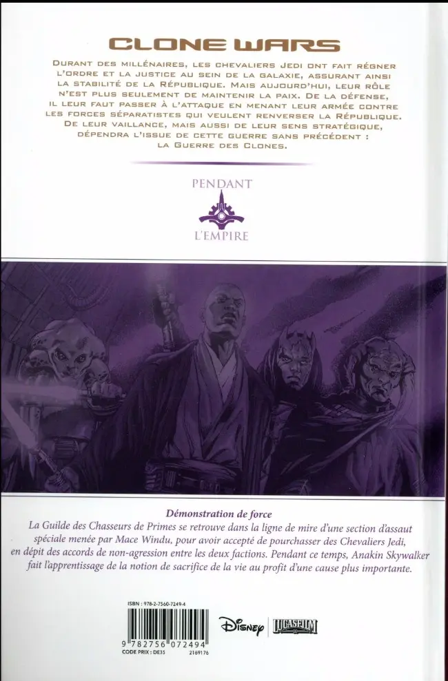 Verso de l'album Star Wars - Clone Wars Tome 6 Démonstration de Force