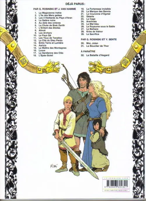 Verso de l'album Thorgal Tome 8 Alinoë