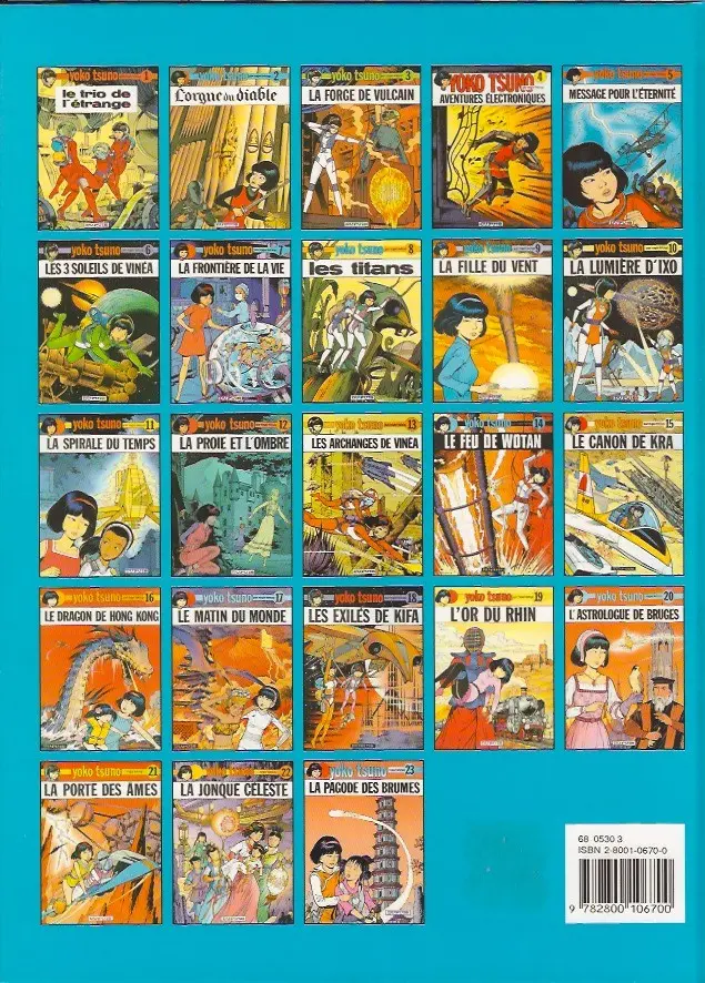 Verso de l'album Yoko Tsuno Tome 5 Message pour l'éternité