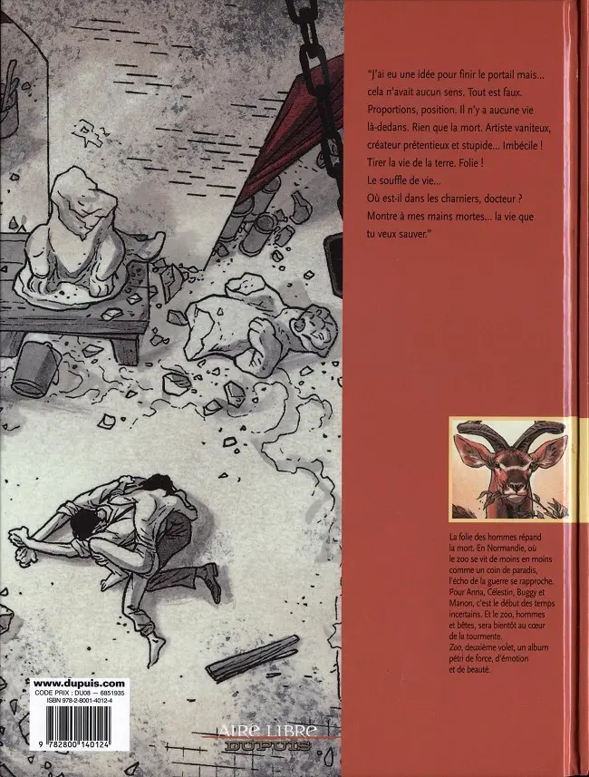 Verso de l'album Zoo Tome 2