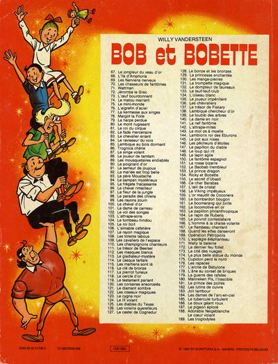 Verso de l'album Bob et Bobette Tome 189 Les troglodytes