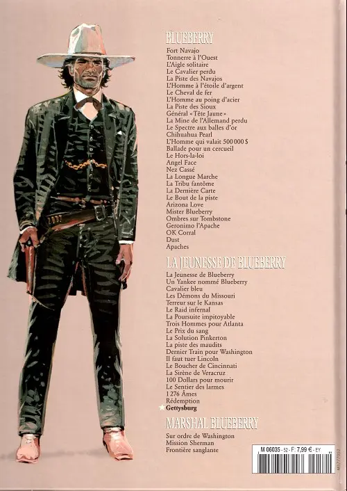 Verso de l'album Blueberry La Collection Tome 49 Gettysburg